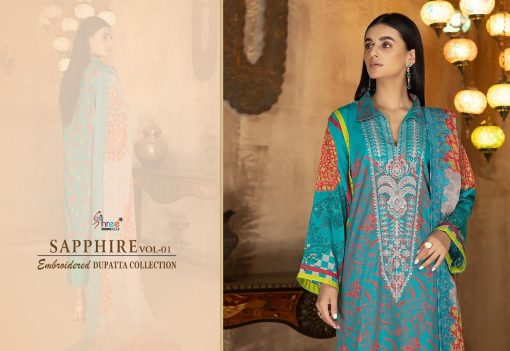 Shree Fabs Sapphire Vol 1 Embroidered Dupatta Collection Cotton Chiffon Salwar Suit Catalog 5 Pcs 5 510x351 - Shree Fabs Sapphire Vol 1 Embroidered Dupatta Collection Cotton Chiffon Salwar Suit Catalog 5 Pcs