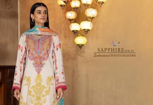 Shree Fabs Sapphire Vol 1 Embroidered Dupatta Collection Cotton Chiffon Salwar Suit Catalog 5 Pcs 6 510x351 - Shree Fabs Sapphire Vol 1 Embroidered Dupatta Collection Cotton Chiffon Salwar Suit Catalog 5 Pcs