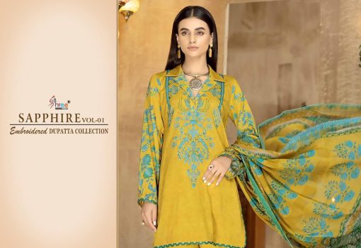 Shree Fabs Sapphire Vol 1 Embroidered Dupatta Collection Cotton Chiffon Salwar Suit Catalog 5 Pcs 9 510x351 - Shree Fabs Sapphire Vol 1 Embroidered Dupatta Collection Cotton Chiffon Salwar Suit Catalog 5 Pcs