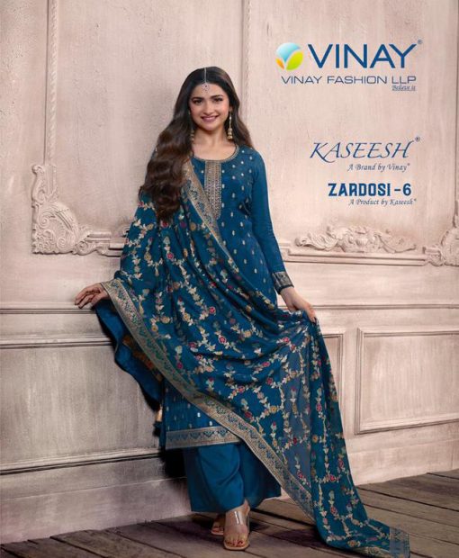 Vinay Kaseesh Zardosi Vol 6 Jacquard Salwar Suit Catalog 7 Pcs 6 1 510x620 - Vinay Kaseesh Zardosi Vol 6 Jacquard Salwar Suit Catalog 7 Pcs