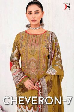 Deepsy Cheveron Vol 7 Cotton Chiffon Salwar Suit Catalog 8 Pcs