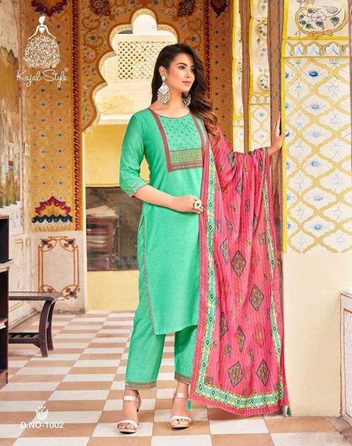 Kajal Style Ambarsaiya Vol 1 Kurti with Dupatta Bottom Chanderi Catalog 8 Pcs 6 510x646 - Kajal Style Ambarsaiya Vol 1 Kurti with Dupatta Bottom Chanderi Catalog 8 Pcs