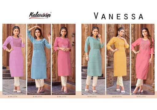 Kalaroop Vanessa by Kajree Liva Kurti with Pant Catalog 6 Pcs 8 510x360 - Kalaroop Vanessa by Kajree Liva Kurti with Pant Catalog 6 Pcs