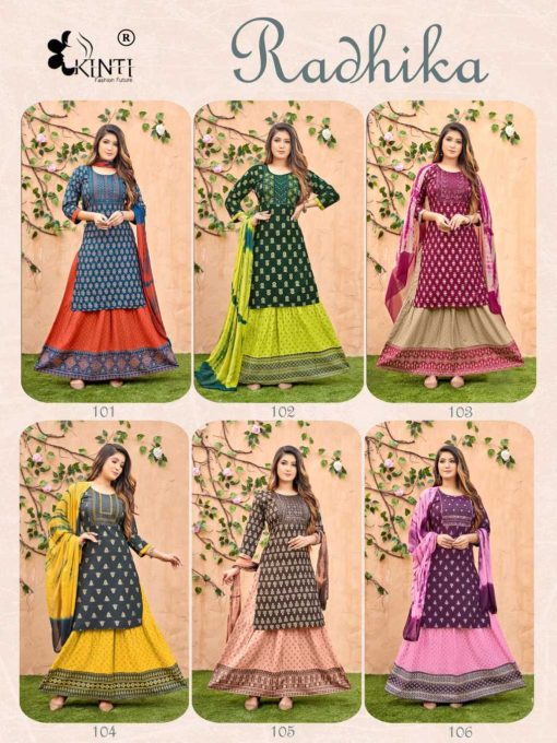 Kinti Radhika Rayon Kurti with Skirt Dupatta Catalog 6 Pcs 7 510x680 - Kinti Radhika Rayon Kurti with Skirt Dupatta Catalog 6 Pcs