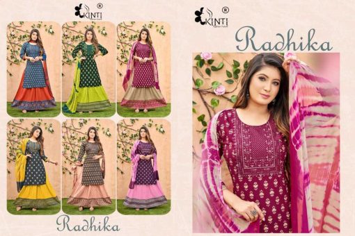 Kinti Radhika Rayon Kurti with Skirt Dupatta Catalog 6 Pcs 8 510x340 - Kinti Radhika Rayon Kurti with Skirt Dupatta Catalog 6 Pcs