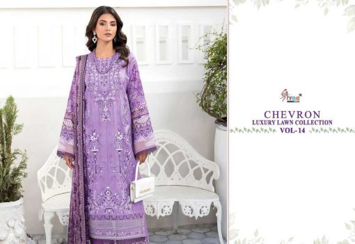 Shree Fabs Chevron Luxury Lawn Collection Vol 14 Chiffon Cotton Salwar Suit Catalog 8 Pcs 10 510x351 - Shree Fabs Chevron Luxury Lawn Collection Vol 14 Chiffon Cotton Salwar Suit Catalog 8 Pcs