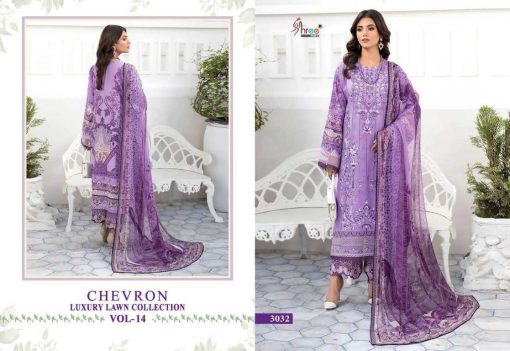 Shree Fabs Chevron Luxury Lawn Collection Vol 14 Chiffon Cotton Salwar Suit Catalog 8 Pcs 11 510x351 - Shree Fabs Chevron Luxury Lawn Collection Vol 14 Chiffon Cotton Salwar Suit Catalog 8 Pcs