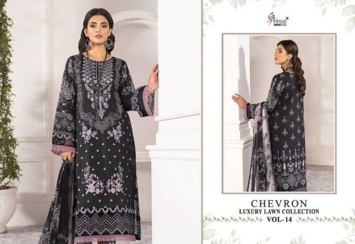 Shree Fabs Chevron Luxury Lawn Collection Vol 14 Chiffon Cotton Salwar Suit Catalog 8 Pcs 12 510x351 - Shree Fabs Chevron Luxury Lawn Collection Vol 14 Chiffon Cotton Salwar Suit Catalog 8 Pcs