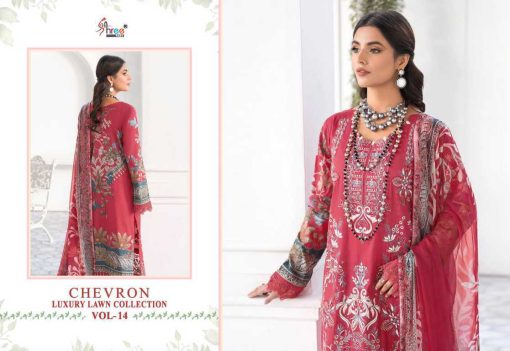 Shree Fabs Chevron Luxury Lawn Collection Vol 14 Chiffon Cotton Salwar Suit Catalog 8 Pcs 15 510x351 - Shree Fabs Chevron Luxury Lawn Collection Vol 14 Chiffon Cotton Salwar Suit Catalog 8 Pcs