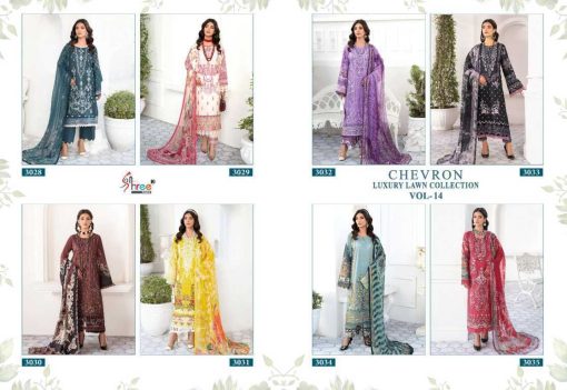 Shree Fabs Chevron Luxury Lawn Collection Vol 14 Chiffon Cotton Salwar Suit Catalog 8 Pcs 18 510x351 - Shree Fabs Chevron Luxury Lawn Collection Vol 14 Chiffon Cotton Salwar Suit Catalog 8 Pcs