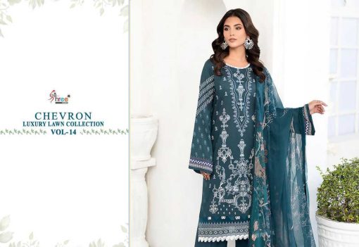 Shree Fabs Chevron Luxury Lawn Collection Vol 14 Chiffon Cotton Salwar Suit Catalog 8 Pcs 3 510x351 - Shree Fabs Chevron Luxury Lawn Collection Vol 14 Chiffon Cotton Salwar Suit Catalog 8 Pcs