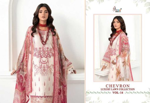 Shree Fabs Chevron Luxury Lawn Collection Vol 14 Chiffon Cotton Salwar Suit Catalog 8 Pcs 4 510x351 - Shree Fabs Chevron Luxury Lawn Collection Vol 14 Chiffon Cotton Salwar Suit Catalog 8 Pcs