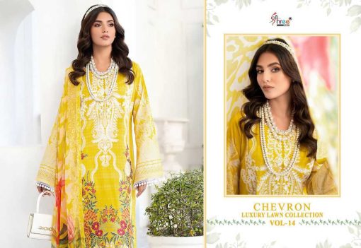 Shree Fabs Chevron Luxury Lawn Collection Vol 14 Chiffon Cotton Salwar Suit Catalog 8 Pcs 8 510x351 - Shree Fabs Chevron Luxury Lawn Collection Vol 14 Chiffon Cotton Salwar Suit Catalog 8 Pcs