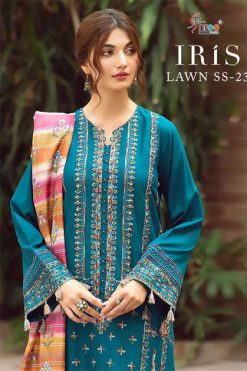 Shree Fabs Iris Lawn SS 23 Cotton Chiffon Salwar Suit Catalog 7 Pcs