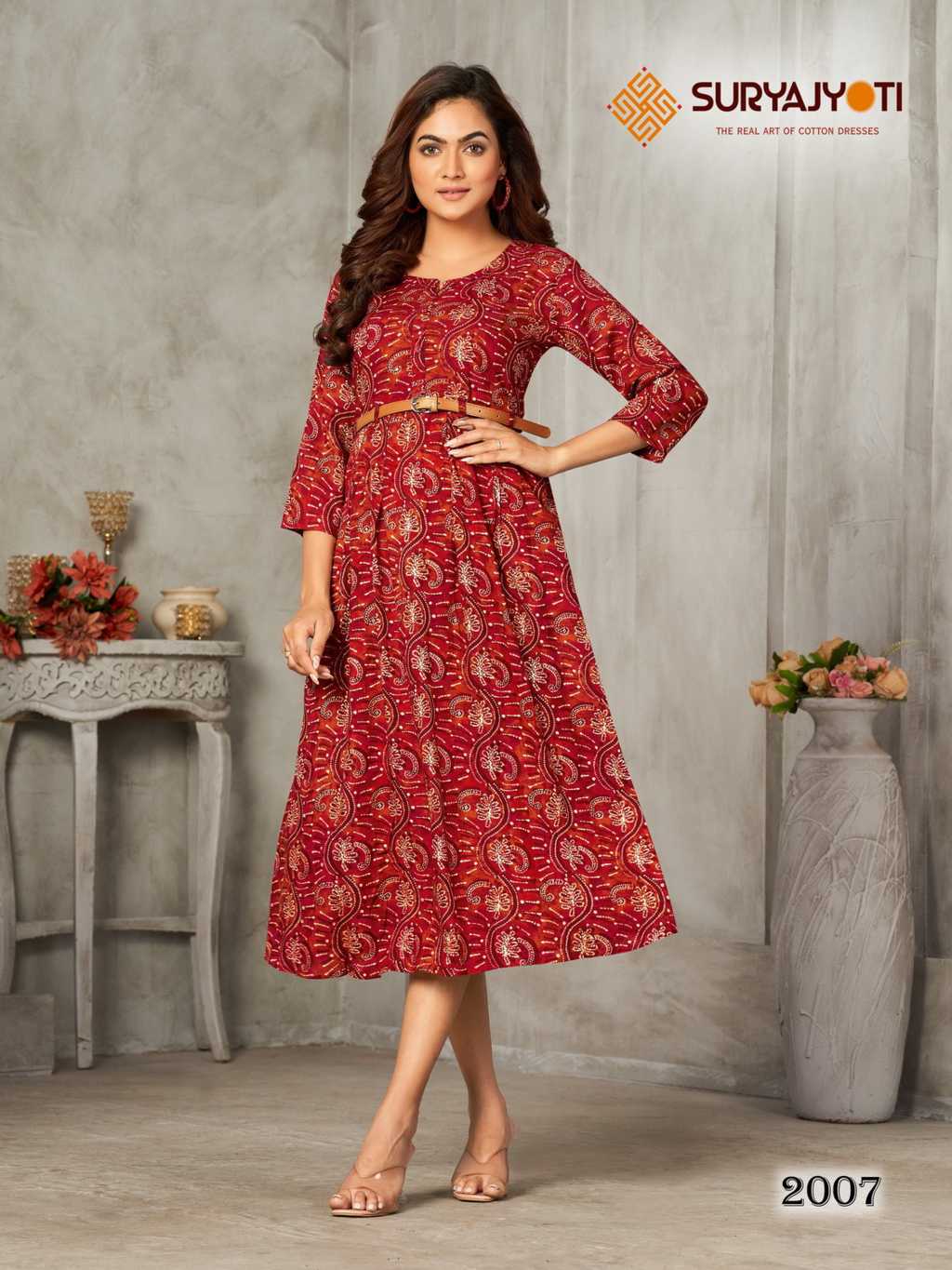 Details 147+ kurti with belt design latest