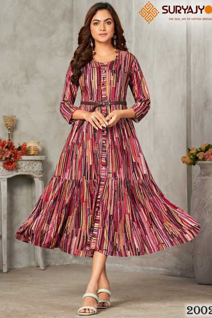 Buy online Printed Kurti With A Drawstring Belt from Kurta Kurtis for Women  by Kilol for ₹1300 at 0% off | 2024 Limeroad.com