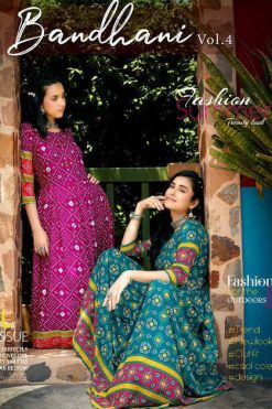 Aradhna Bandhani Vol 4 Rayon Kurti Catalog 12 Pcs