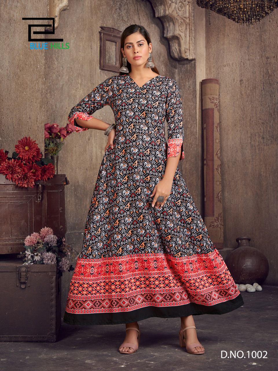 TARA VOL 1BRAND HEAVY RAYON PRINT NAIRA CUT KURTI BY BEAUTY QUEEN  WHOLESALER AND DEALER