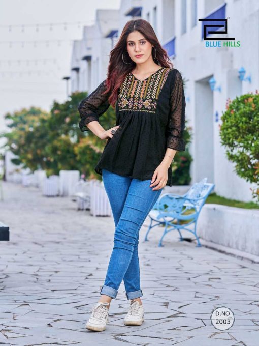 Blue Hills Sofia Georgette Kurti Catalog 6 Pcs 1 510x680 - Blue Hills Sofia Georgette Kurti Catalog 6 Pcs