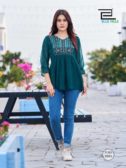 Blue Hills Sofia Georgette Kurti Catalog 6 Pcs 4 510x680 - Blue Hills Sofia Georgette Kurti Catalog 6 Pcs