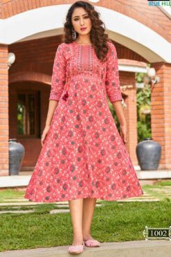 Blue Hills Spicy Vol 1 Cotton Kurti Catalog 8 Pcs