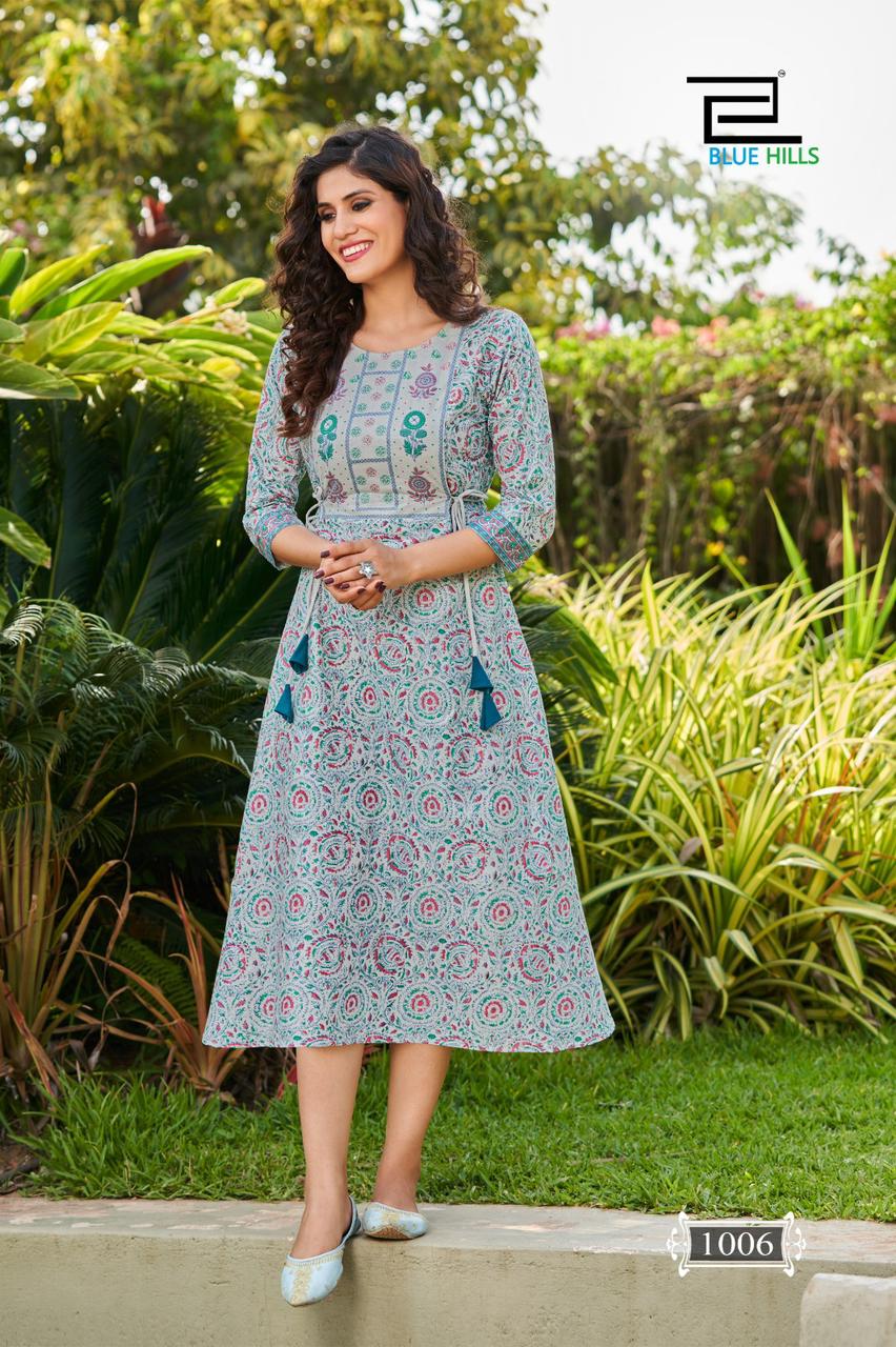 Buy Gun Laxmi Women's Cotton patola Print Anarkali Kurti with Pant  Set(Designer Sleeves) Online at Best Prices in India - JioMart.