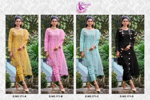 Dinsaa DS 171 Organza Salwar Suit Catalog 4 Pcs 8 510x340 - Dinsaa DS 171 Organza Salwar Suit Catalog 4 Pcs