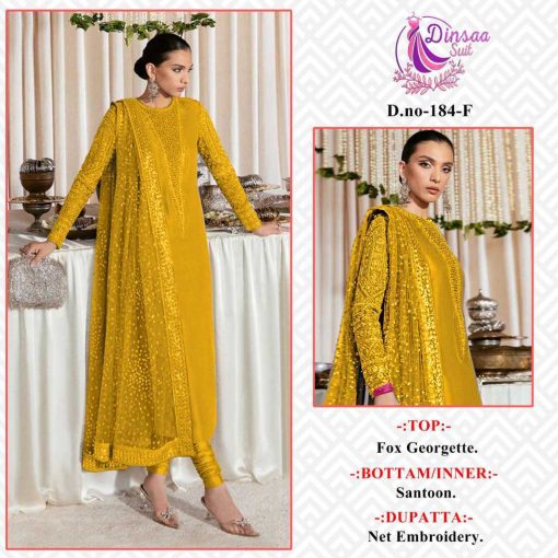 Dinsaa DS 184 E H Georgette Salwar Suit Catalog 4 Pcs 2 510x510 - Dinsaa DS 184 E-H Georgette Salwar Suit Catalog 4 Pcs
