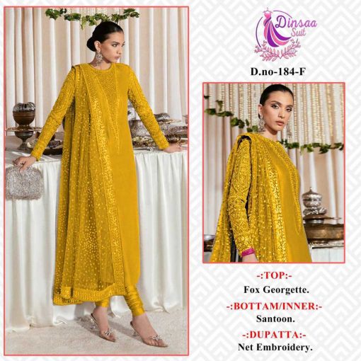 Dinsaa DS 184 E H Georgette Salwar Suit Catalog 4 Pcs 2 510x510 - Dinsaa DS 184 E-H Georgette Salwar Suit Catalog 4 Pcs