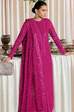 Dinsaa DS 184 E-H Georgette Salwar Suit Catalog 4 Pcs