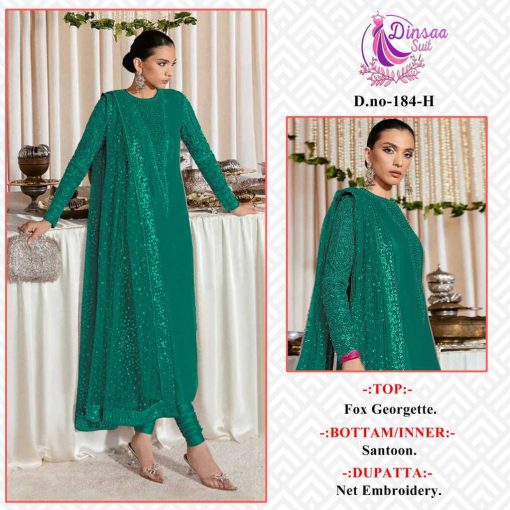 Dinsaa DS 184 E H Georgette Salwar Suit Catalog 4 Pcs 3 510x510 - Dinsaa DS 184 E-H Georgette Salwar Suit Catalog 4 Pcs