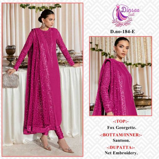 Dinsaa DS 184 E H Georgette Salwar Suit Catalog 4 Pcs 4 510x510 - Dinsaa DS 184 E-H Georgette Salwar Suit Catalog 4 Pcs