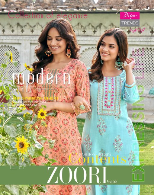 Diya Trends Zoori Vol 2 by Kajal Style Kurti with Pant Rayon Catalog 6 Pcs 1 510x646 - Diya Trends Zoori Vol 2 by Kajal Style Kurti with Pant Rayon Catalog 6 Pcs