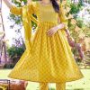 Kinti Khoobsurat Rayon Nayra Cut Kurti with Dupatta Bottom Catalog 6 Pcs