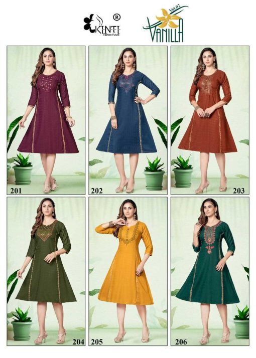 Kinti Vanilla Vol 2 Rayon Kurti Catalog 6 Pcs 9 510x714 - Kinti Vanilla Vol 2 Rayon Kurti Catalog 6 Pcs