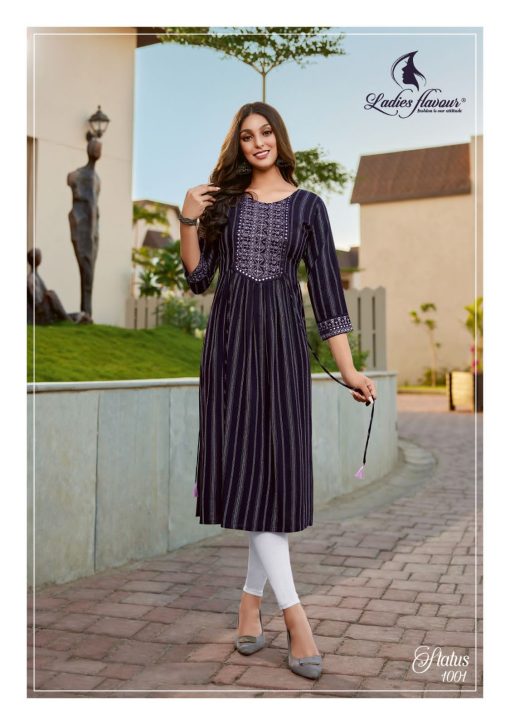 Ladies Flavour Status Nayra Cut Rayon Kurti Catalog 6 Pcs 3 510x725 - Ladies Flavour Status Nayra Cut Rayon Kurti Catalog 6 Pcs