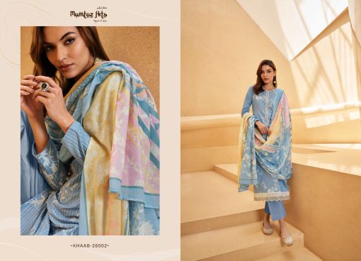 Mumtaz Arts Khaab Lawn Cotton Salwar Suit Catalog 8 Pcs 5 510x368 - Mumtaz Arts Khaab Lawn Cotton Salwar Suit Catalog 8 Pcs