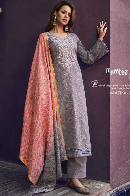 Mumtaz Arts Vaatika Summer Collection Lawn Cotton Salwar Suit Catalog 8 Pcs