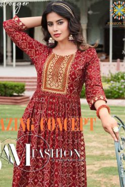 Passion Tree Monza Vol 1 Nayra Cut Rayon Kurti Catalog 6 Pcs