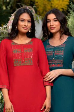 Psyna Pari Vol 10 Rayon Kurti Catalog 8 Pcs