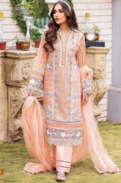 Shree Fabs Adan Libaas Schiffli Collection Vol 8 Cotton Salwar Suit Catalog 5 Pcs