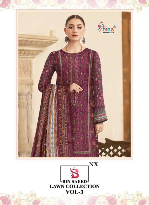 Shree Fabs Bin Saeed Lawn Collection Vol 3 NX Salwar Suit Catalog 3 Pcs 1 510x701 - Shree Fabs Bin Saeed Lawn Collection Vol 3 NX Salwar Suit Catalog 3 Pcs