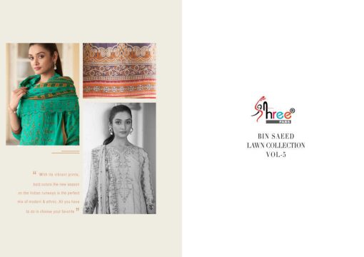 Shree Fabs Bin Saeed Lawn Collection Vol 5 Salwar Suit Catalog 6 Pcs 2 510x360 - Shree Fabs Bin Saeed Lawn Collection Vol 5 Salwar Suit Catalog 6 Pcs