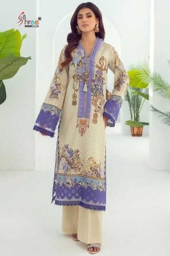 Shree Fabs Jade Solitaire Chiffon Cotton Salwar Suit Catalog 5 Pcs