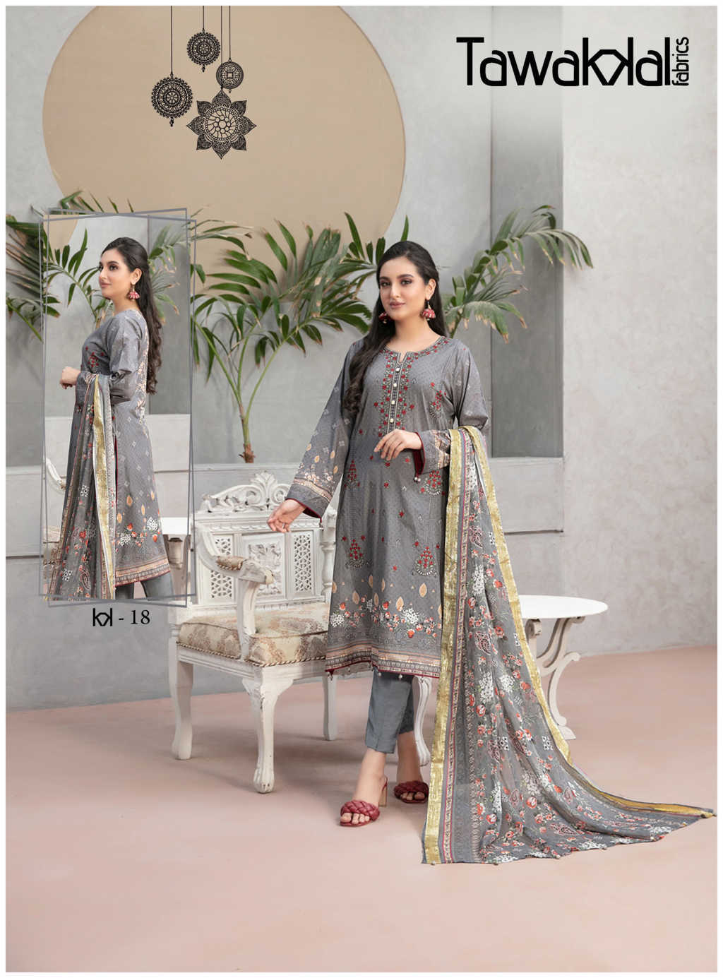 Mishkah By Tawakkal Fabrics Embroidered Organza Suits Unstitched | TWF23MK  D-9929 - Buy Online