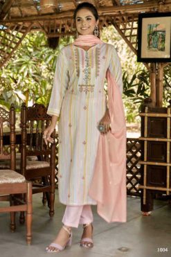 Vitara Richlook Kurti with Dupatta Bottom Cotton Catalog 4 Pcs