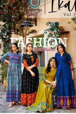 Aradhna Ikat Vol 3 Rayon Kurti Catalog 12 Pcs