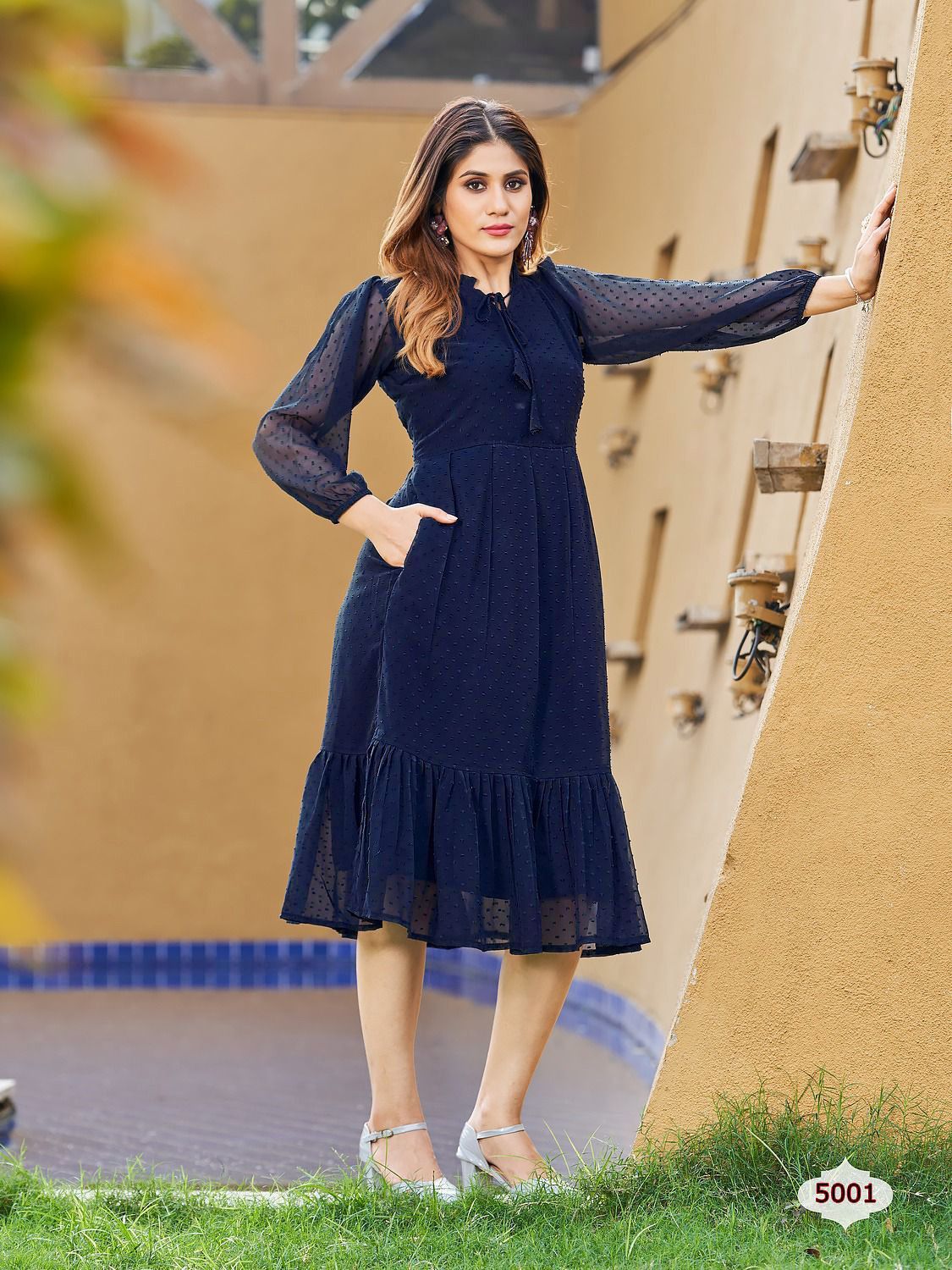 Latest georgette Long Kurti Designs 2023 in | G3+ Fashion
