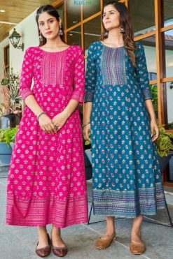 Blue Hills Starbucks Rayon Kurti Catalog 8 Pcs