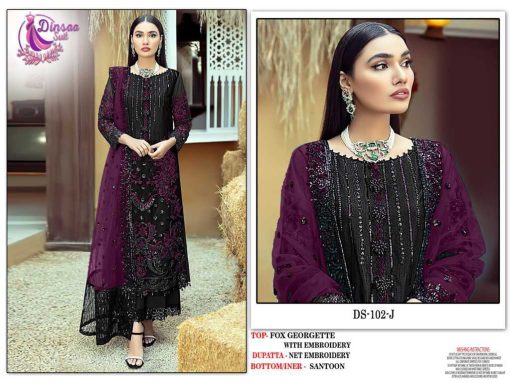 Dinsaa Ds 102 E J Georgette Salwar Suit Catalog 6 Pcs 1 510x383 - Dinsaa Ds 102 E-J Georgette Salwar Suit Catalog 6 Pcs